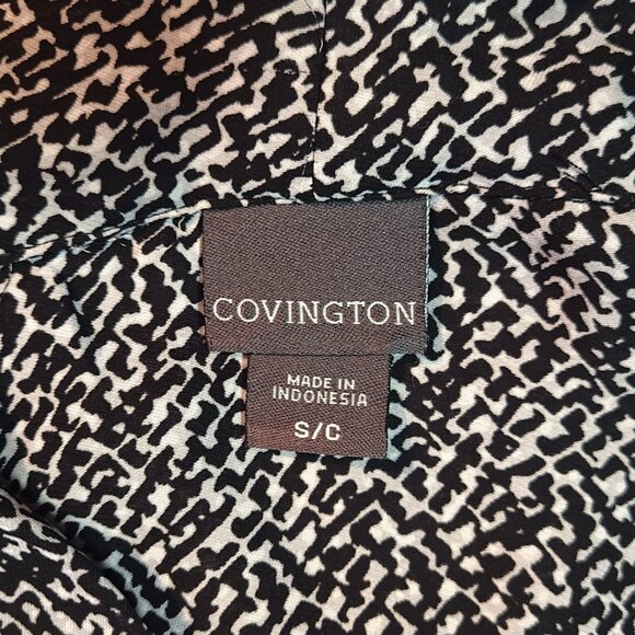 S | Covington | Graphic Pop Sleeveless V-Neck Blouse - Picture 4 of 5